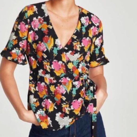 Zara TRF floral wrap top - Picture 3 of 3